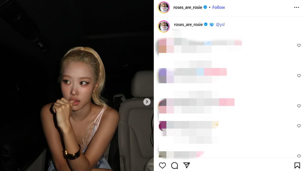 Gaya berani Rose Blackpink menggunakan pakaian dalam di YSL Show of Paris Fashion Week 2026 - Living
